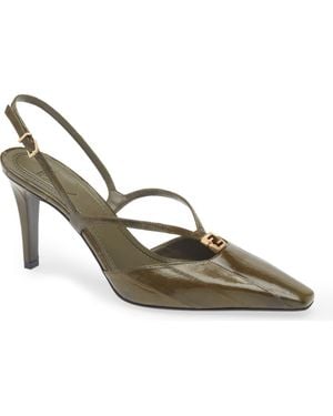 Fendi Ffold Genuine Eel Pump - Metallic