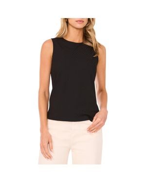 Halogen® Diagonal Stripe Knit Tank - Black