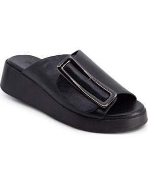 Chocolat Blu Ela Platform Wedge Slide Sandal - Gray