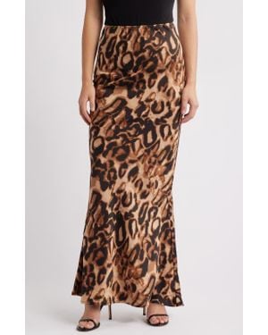 NIKKI LUND Freyja Print Maxi Skirt - Natural