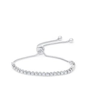 Graziela Diamond Bolo Bracelet - White