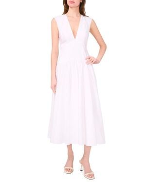 Parker Abria Sleeveless Drop Waist Cotton Sundress - White
