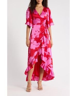 Sugarlips Burning Love Abelia High Low Maxi Dress - Red