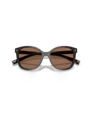 Prada 53Mm Gradient Square Sunglasses - Brown
