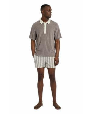 Onia Oversized Towel Terry Polo - Brown