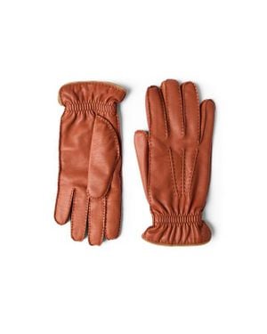 Brunello Cucinelli Nappa Leather Gloves - Orange