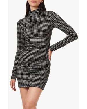 Habitual Mock Neck Long Sleeve Sheath Minidress - Black