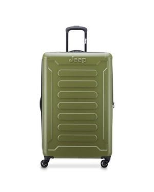 Jeep Jh004C Checked-Large 28 Inch Hardside Expandable Luggage With Spinner Wheels - Green