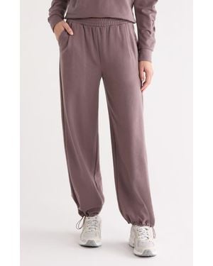 Zella Cinch Cord Hem Sweatpants - Brown
