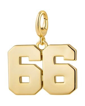 The Drip Bros Drip Digits Number Pendant Charm - Metallic