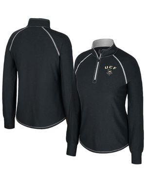 Colosseum Athletics Ucf Knights Bikram Raglan Quarter-Zip Top - Black