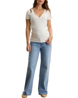 Hatch Collection The Softest Rib Nursing Tee - Blue