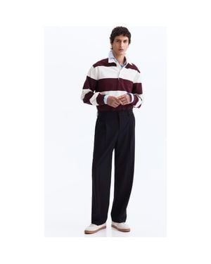 H&M Relaxed Fit Wool-Blend Tailored Pants - Blue