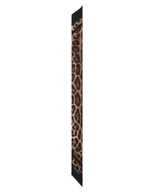 Dolce & Gabbana Leopard Print Silk Scarf - Multicolor
