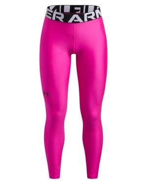 Under Armour Kids' Heatgear Logo Jacquard Waistband Leggings - Pink