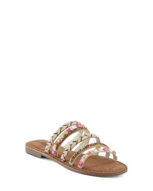 AZURA BY SPRING STEP Intoxicate Slide Sandal - Brown