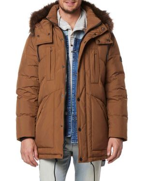 Andrew marc conway removable faux fur hood quilted parka hotsell