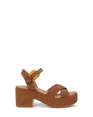 Penelope Chilvers Bella Ankle Strap Platform Sandal - Brown