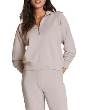 Spanx Airessentials Half Zip Sweatshirt - Gray