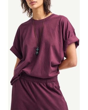 Vitamin A Coast Oversize Boyfriend T-Shirt - Purple
