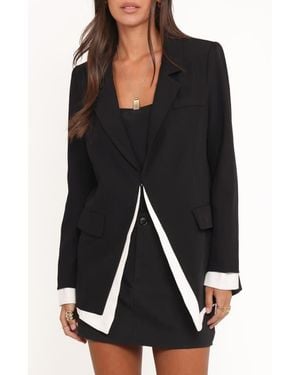 Petal & Pup Melissa Layered Blazer - Black
