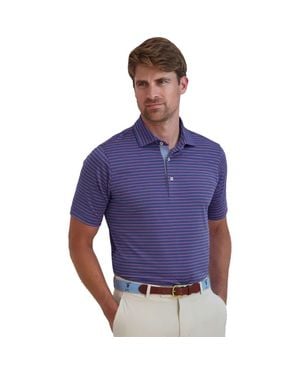 Fairway & Greene Michael Stripe Golf Polo - Blue