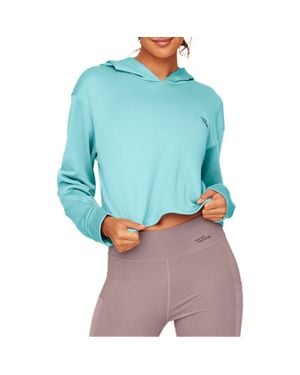 Earth Republic Myah Cropped Hoodie - Blue