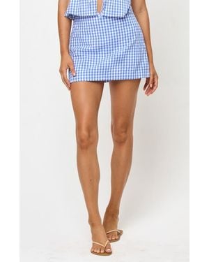 LSPACE Venice Linen Cover-Up Skort - Blue