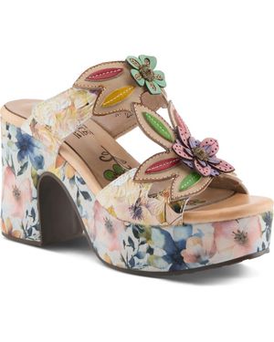 Spring Step Balloffire Platform Sandal - Metallic