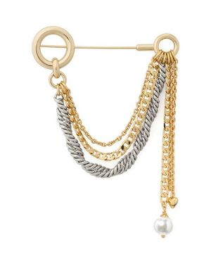 Kate Spade Chain Reaction Brooch - Metallic