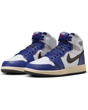 Nike Kids' Air 1 Retro High Og Basketball Sneaker - Blue