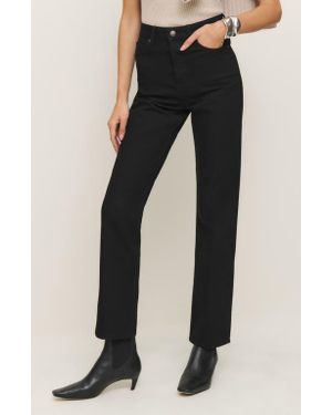 Reformation Cynthia High Waist Straight Leg Jeans - Black
