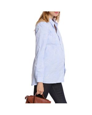 Cache Coeur Camille Maternity And Nursing Shirt - Blue