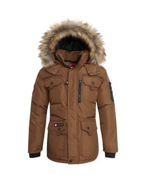 canada weather gear Boys' Heavyweight Winter Ski Jacket - Brown