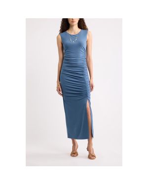 Chelsea28 Side Ruched Maxi Dress - Blue
