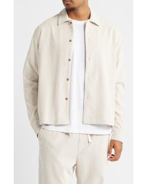 RIZORT Roger Rib Button-Up Shirt Jacket - Pink
