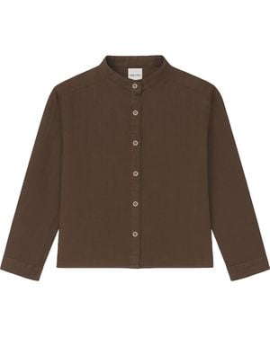 VIR VITA Alma Linen Shirt - Brown