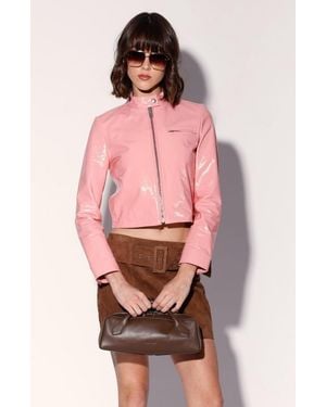 Walter Baker Krista Patent Leather Jacket - Pink