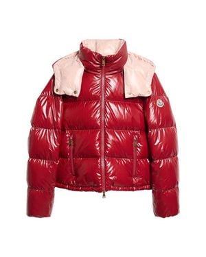 Moncler Niveole Crop Down Jacket - Red