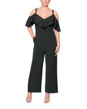 Rachel Roy Marcella Off The Shoulder Ruffle Jumpsuit - Black