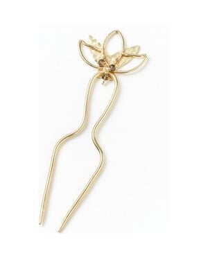 Matr Boomie Kairavini Lotus Hair Pin - Metallic