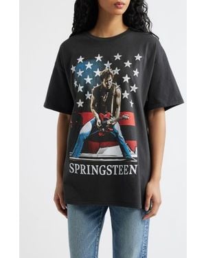 Merch Traffic Springsteen Cotton Graphic T-Shirt - Black