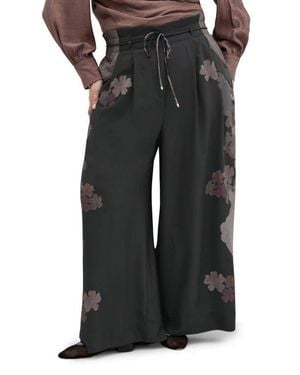 City Chic Eternal Paperbag Waist Wide Leg Pants - Black