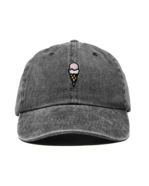 Alix Double Scoop Embroidered Cap - Gray