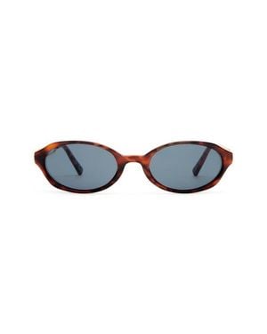 Le Specs Lunita Round Sunglasses - Blue