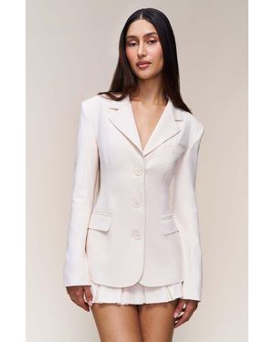 GUIZIO Eden Fitted Blazer - White