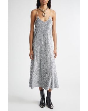 Rabanne Embellished Slipdress - Gray