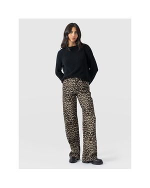 Saint + Sofia Adjustable Wide Leg Jean - Black