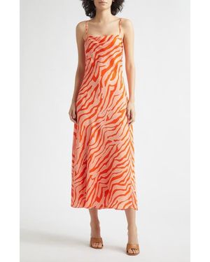 Toccin Lou Lou Zebra Print Slipdress - Red