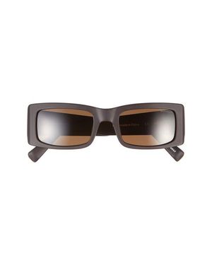 Saint Studio Forma Polarized Rectangular Sunglasses - Brown